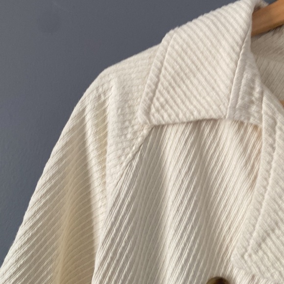 ‼️FLASH SALE‼️Free People Cream Corduroy Jacket Oversized Cottagecore Blazer - Picture 6 of 15